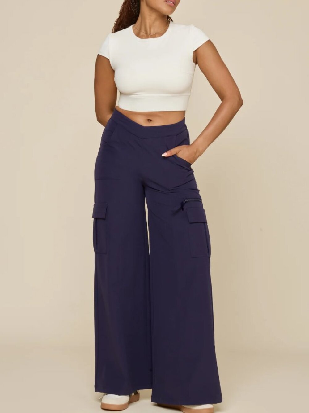 Gently Used POPFLEX Y2K Cargo Pant - French Navy - Petite Small